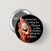 Obama Chicken Colonel Sanders Ronde Button 5,7 Cm (Voorkant /achterkant)