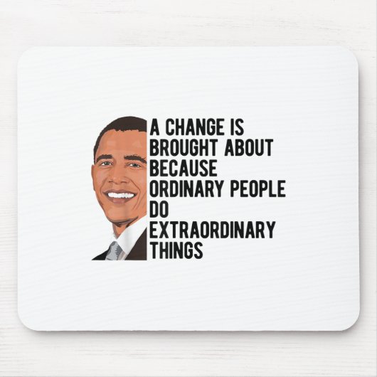 Obama citeert Barack Obama Muismat (Voorkant)