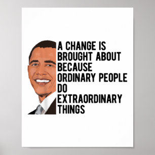 Obama citeert Barack Obama Poster