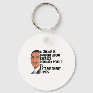 Obama citeert Barack Obama Sleutelhanger