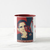 Obama Clock Mok - Maroon (Midden)