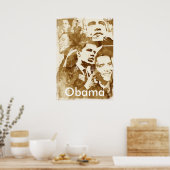 Obama Collage 2 poster ( kleur) van akamundo (Keuken)