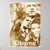 Obama Collage 2 poster ( kleur) van akamundo (Voorkant)