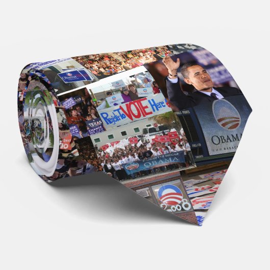 Obama Collage Stropdas (Opgerold)