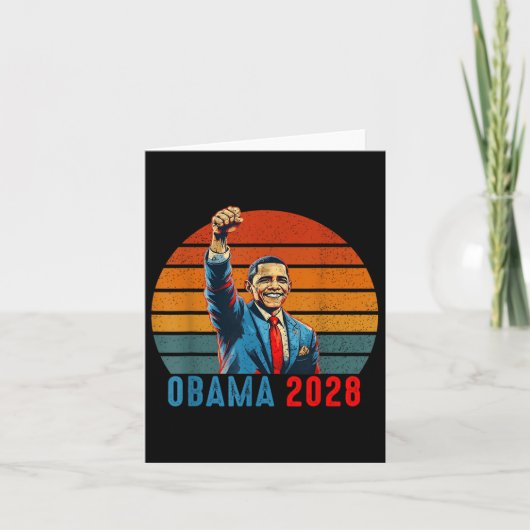 Obama Comeback 2028 Verklaring 4 Kaart (Voorkant)