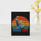 Obama Comeback 2028 Verklaring 4 Kaart (Gele Bloem)