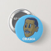 obama comicFace-knop Ronde Button 5,7 Cm (Voorkant /achterkant)
