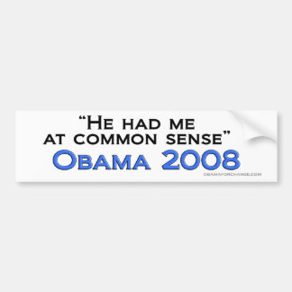 Obama Common Sense Bumper Bumpersticker