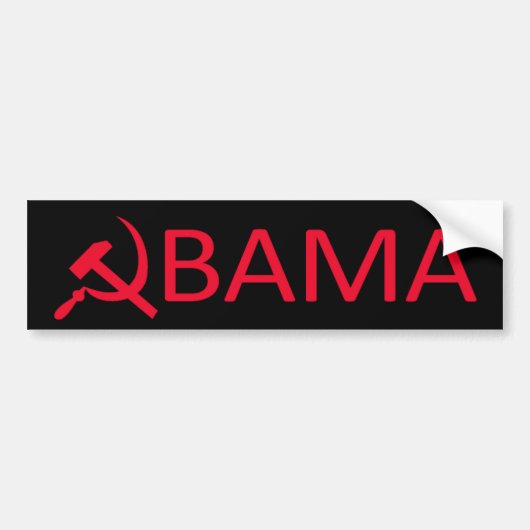 Obama-communistische Bumpersticker (Voorkant)