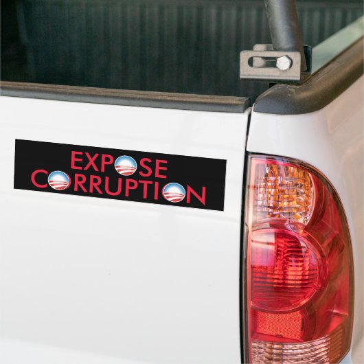 Obama-corruptie blootstellen bumpersticker (Op Truck)