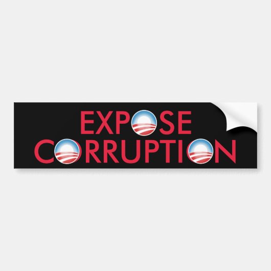 Obama-corruptie blootstellen bumpersticker (Voorkant)