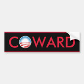 Obama Coward Bumpersticker (Voorkant)