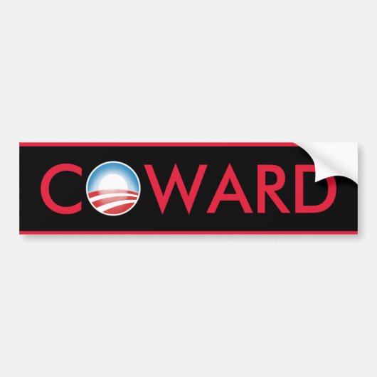 Obama Coward Bumpersticker (Voorkant)