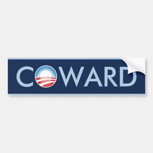 Obama Coward Bumpersticker (Voorkant)
