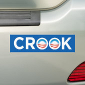 Obama Crook Bumpersticker (Op auto)