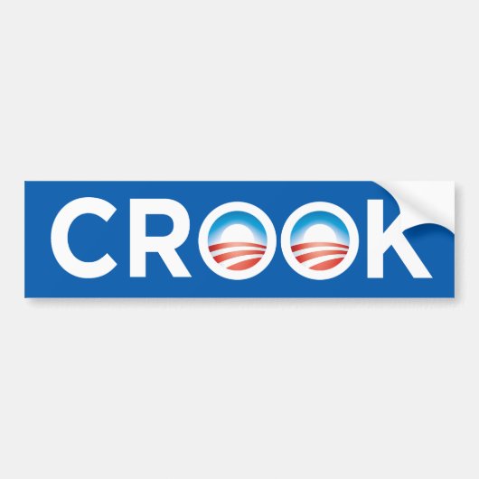 Obama Crook Bumpersticker (Voorkant)