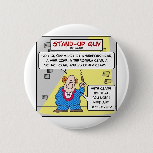 obama czars bolsheviks ronde button 5,7 cm (Voorkant)