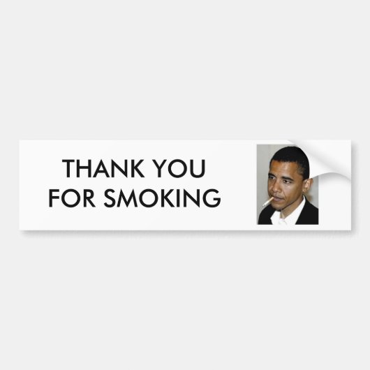OBAMA, DANK JE VOOR HET ROKEN BUMPERSTICKER (Voorkant)