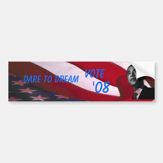 Obama Dare to Dream Bumpersticker (Voorkant)