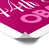 Obama Dark Pink 44e President Poster (Hoek)