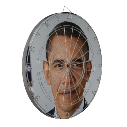 Obama Dartboard Dartbord (Voorkant Links)