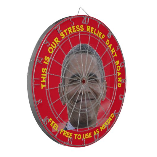 Obama Dartboard Dartbord (Voorkant Links)