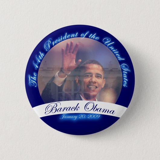 Obama: De 44e President Button voor inauguratie (Voorkant)