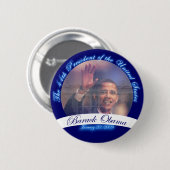 Obama: De 44e President Button voor inauguratie (Voorkant /achterkant)