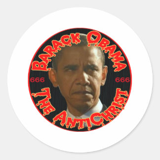 Obama de AntiChrist Ronde Sticker