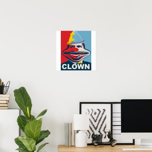 Obama de clown poster (Thuiskantoor)