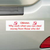 Obama de communist bumpersticker (Op auto)