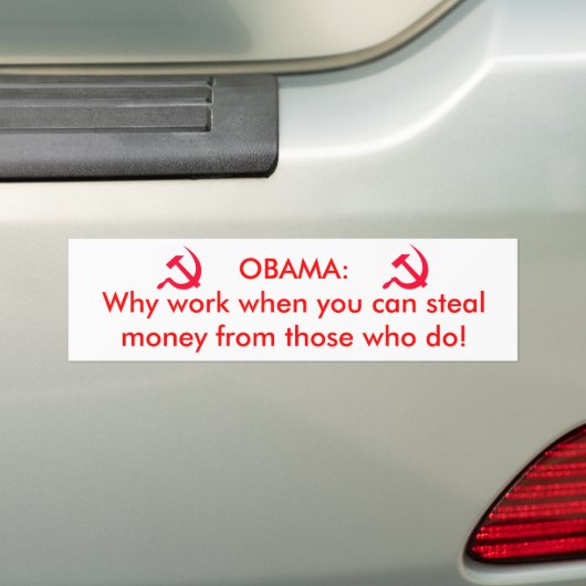 Obama de communist bumpersticker (Op auto)