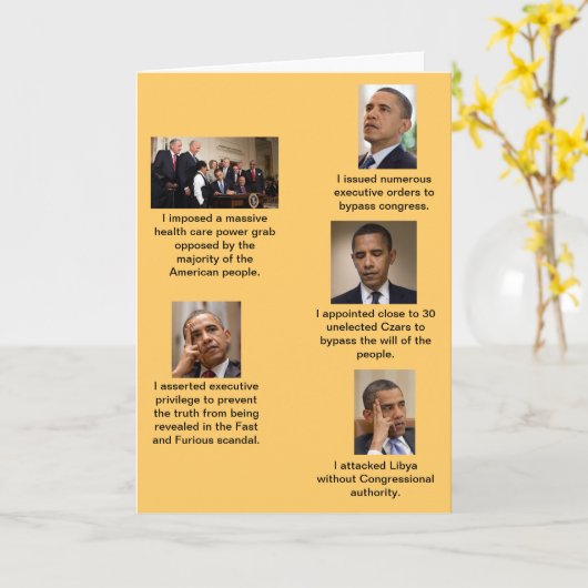 Obama de Dictator Kaart (Gele Bloem)