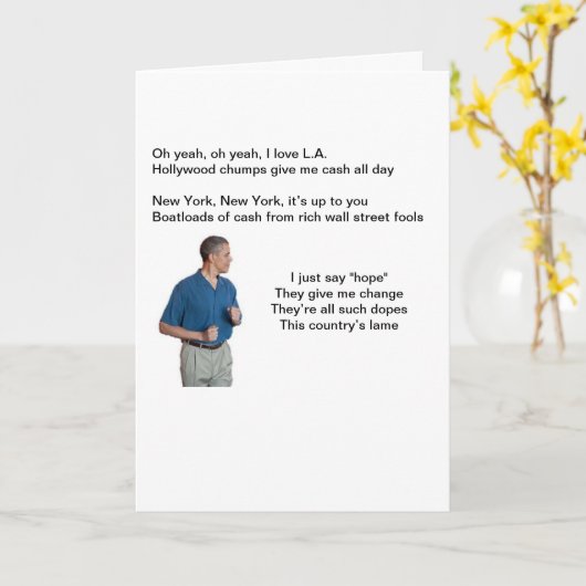 Obama de Elitaire persoon Kaart (Gele Bloem)