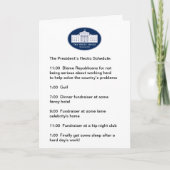 Obama - De Golfer / Fundraiser-in-Chief Kaart (Voorkant)