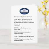 Obama - De Golfer / Fundraiser-in-Chief Kaart (Gele Bloem)