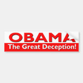obama de grote misleiding bumpersticker (Voorkant)
