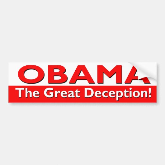 obama de grote misleiding bumpersticker (Voorkant)