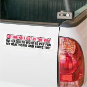 OBAMA - DE HULP UIT DE WEG KRIJGEN BUMPERSTICKER (Op Truck)