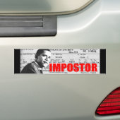 Obama de Impostor Bumpersticker (Op auto)