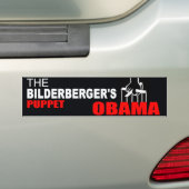 Obama - De knuppel van de Bilderberger Bumpersticker (Op auto)