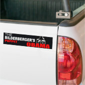 Obama - De knuppel van de Bilderberger Bumpersticker (Op Truck)