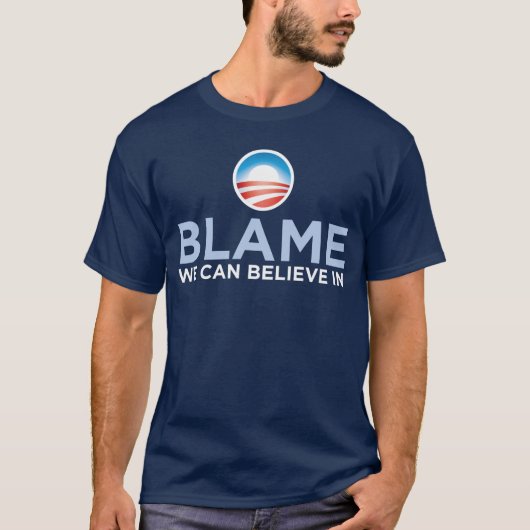 Obama - De schuld die we in T-shirt kunnen geloven (Voorkant)