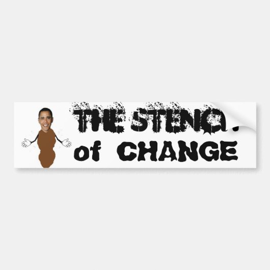 Obama, de STENCH, VAN WIJZIGING Bumpersticker (Voorkant)
