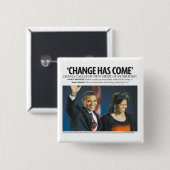 Obama: De verandering heeft Button bereikt (Voorkant /achterkant)