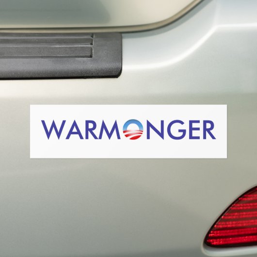 Obama de Warmonger Bumpersticker (Op auto)