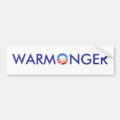 Obama de Warmonger Bumpersticker (Voorkant)