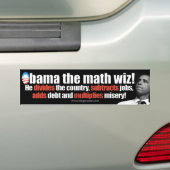 Obama de wiskunde wiz - Anti-Obama 2012 Bumpersticker (Op auto)