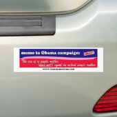 Obama: De zoon van een alleenstaande moeder.. Bumpersticker (Op auto)