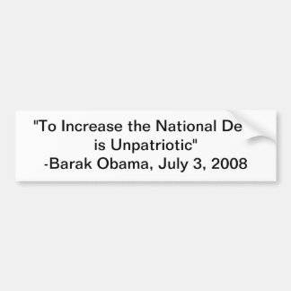 Obama Debt Quote Bumpersticker
